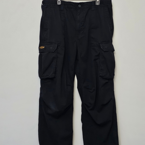 Polo Ralph Lauren Vintage Mens Black RipStop Cargo Military Surplus Baggy Pants